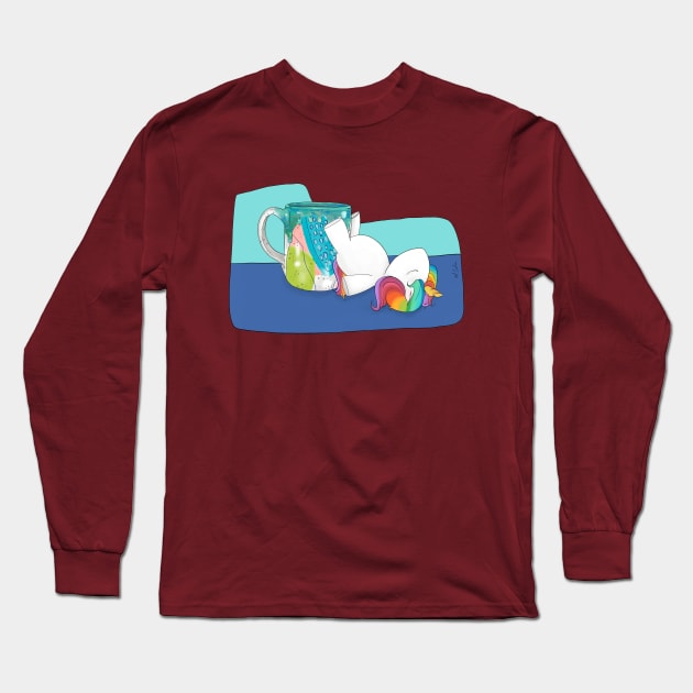 Yuni Sleeps On A Mug Long Sleeve T-Shirt by M.Santana